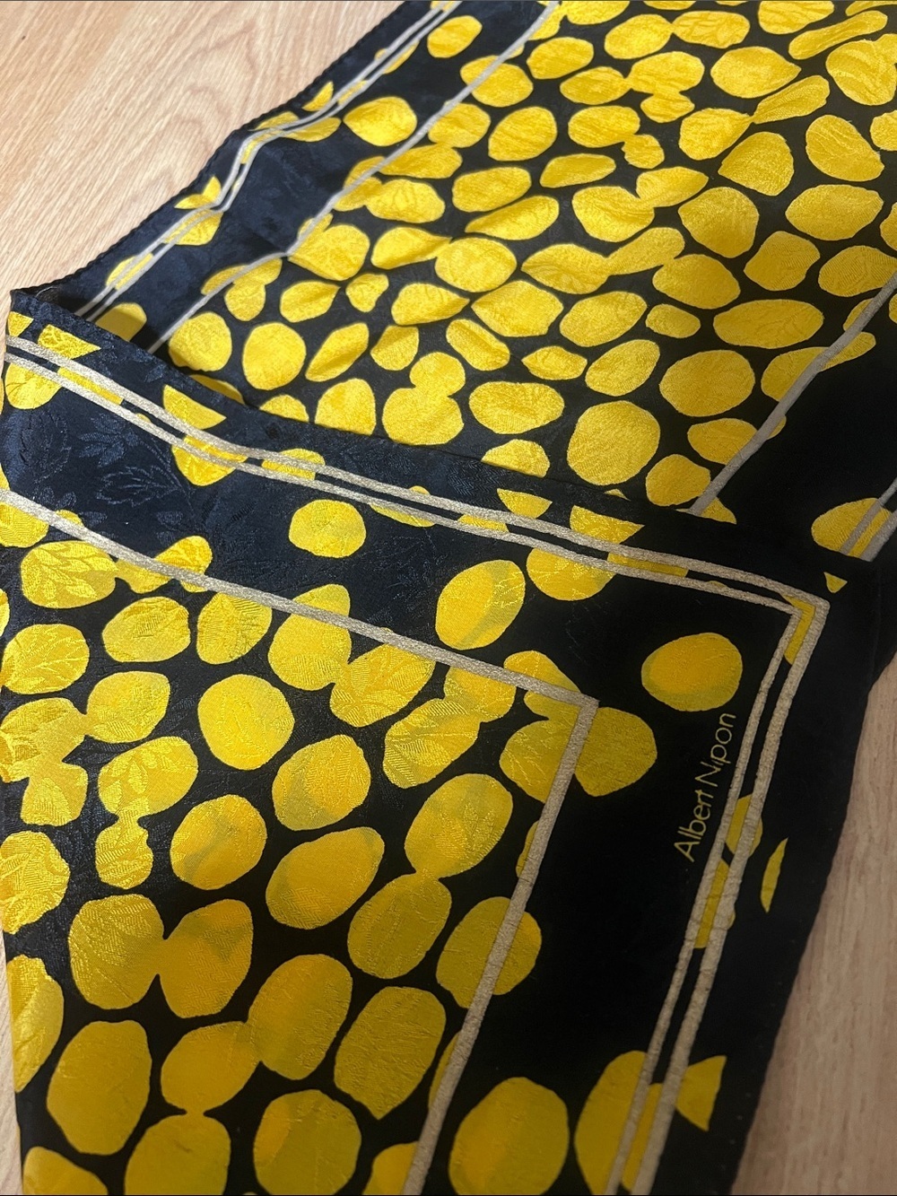 Albert Nippon 52” x 10.25” Silk Scarf - Excellent Condition